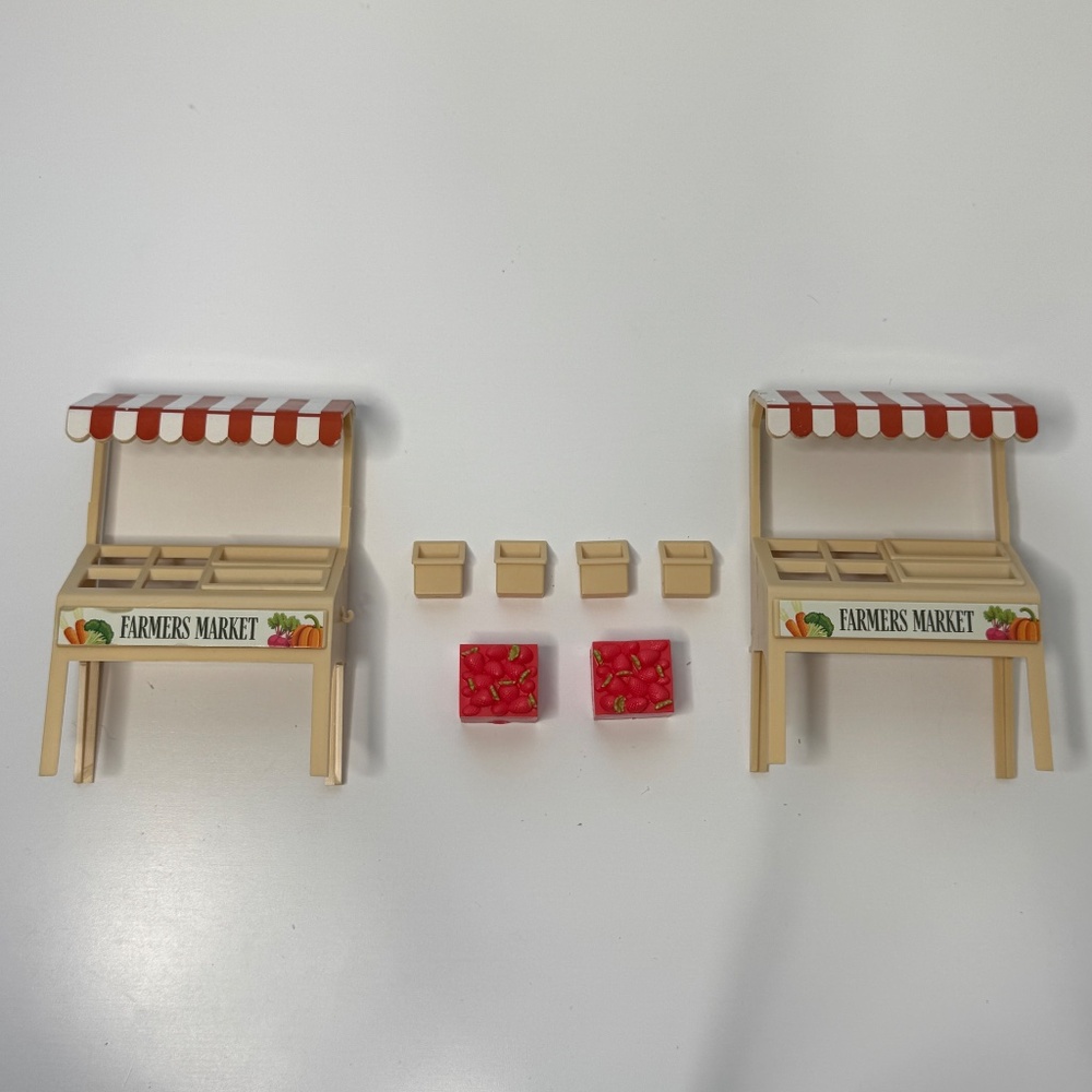 Mini Food Farmers Market Stand Miniature accessories Chelsea Barbie Lot 1/12 Set